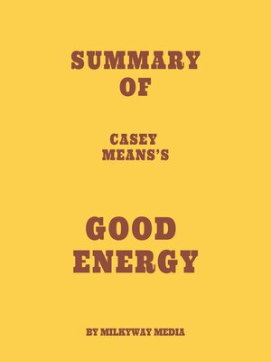 cover image of Summary of Casey Means's Good Energy